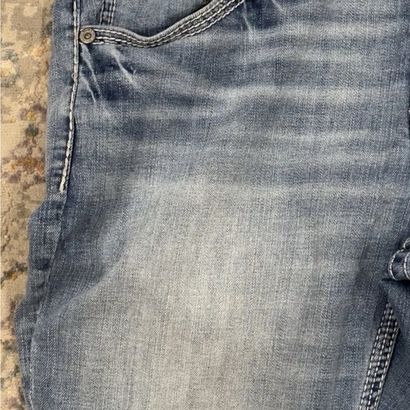 BKE Buckle Nolan Straight Leg 5 Pocket Jeans Mens 34L  Stretch Denim Faded - Picture 8 of 15